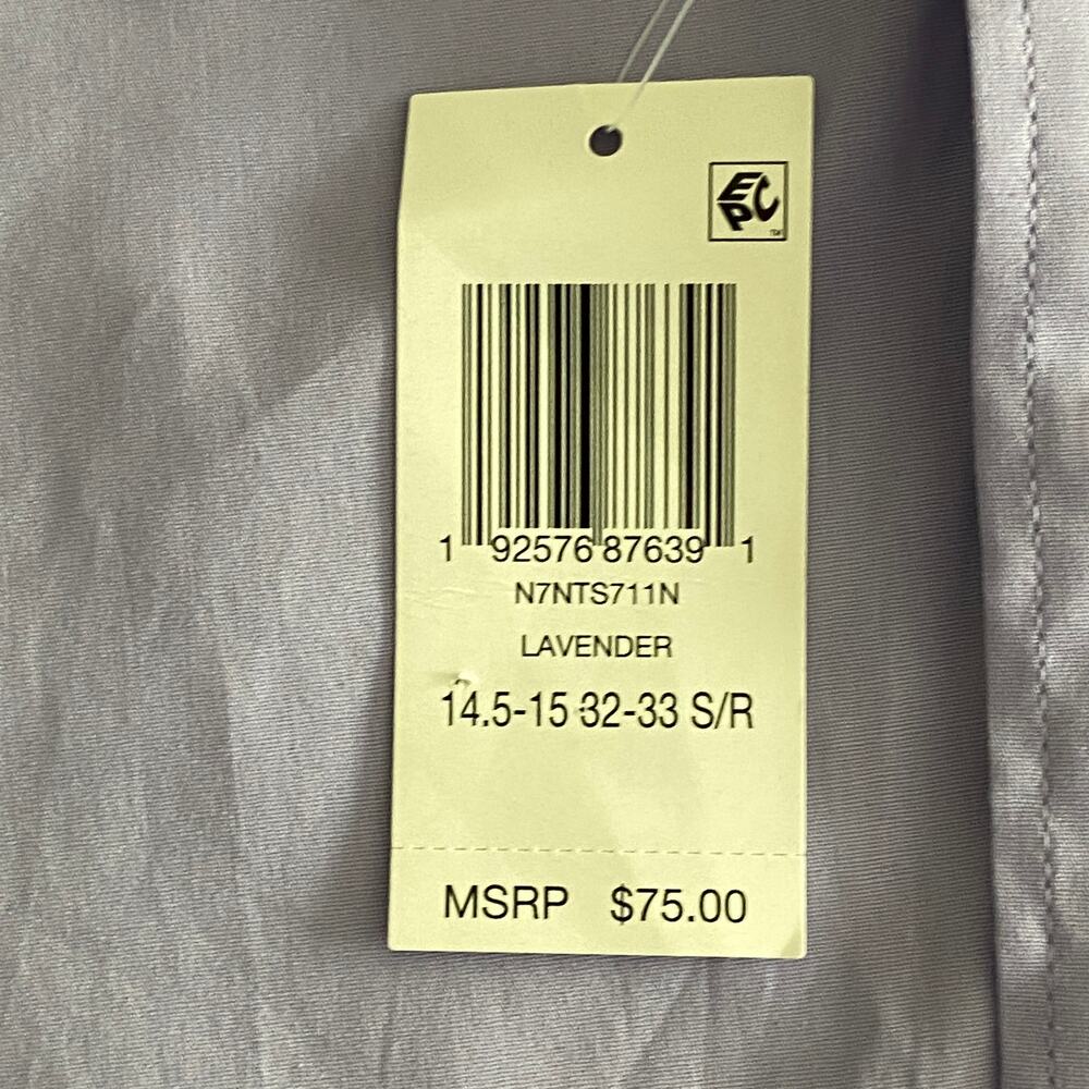 Nick Graham Shirt Men's Small 14.5-15 32/33 Shirt & Tie Lavender Modern Fit NEW - Picture 11 of 13